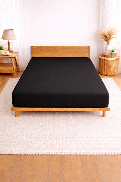 Bonny Home Bessy Combed Cotton Fitted Elastic Sheet 100% Cotton Fabric Single...