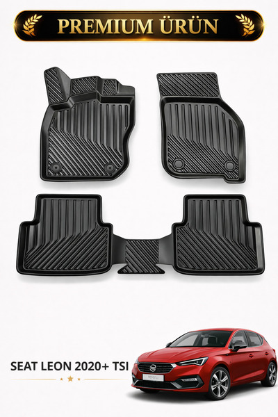 Black Gold Seat Leon 2020+ Tsi ile Uyumlu 3D Oto Paspas Premium