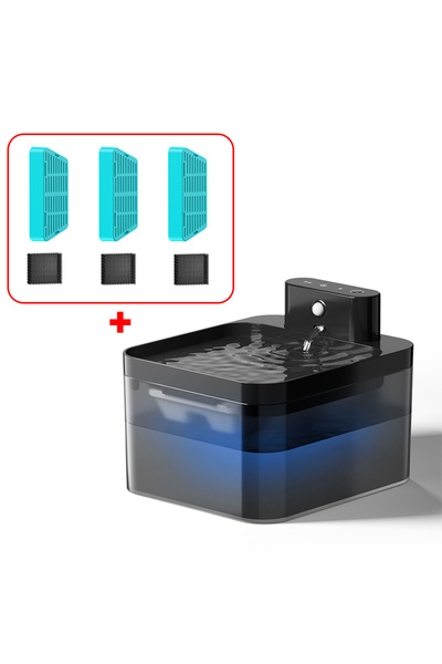 Choice 2.2L Add 3 Filters Set ROJECO Wireless Automatic Cat Water Fountain 26...