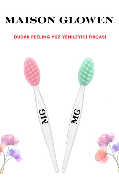 MAISON GLOWEN Burun Siyah Nokta Cilt Ve Yüz Temizleyici Temizleme Fırçası Dudak Peeling Fırça