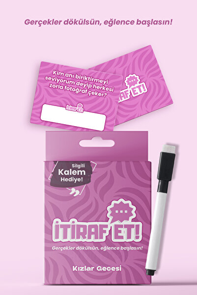 Planet Butik İtiraf Et Mini Kart Oyunu - Kızlar Gecesi