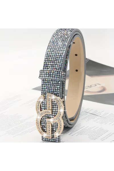 BALVA KONSEPT حزام نسائي كاجوال بتصميم أنيق مع إبزيم حجري - مقاس متوسط