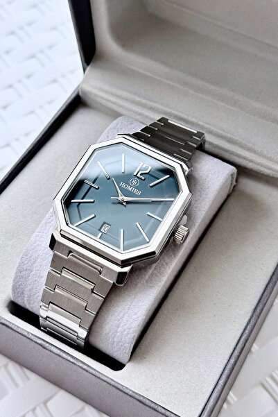 Homies Men's Wristwatch Silver Color Steel Band 2 Years Warranty Comes with B...