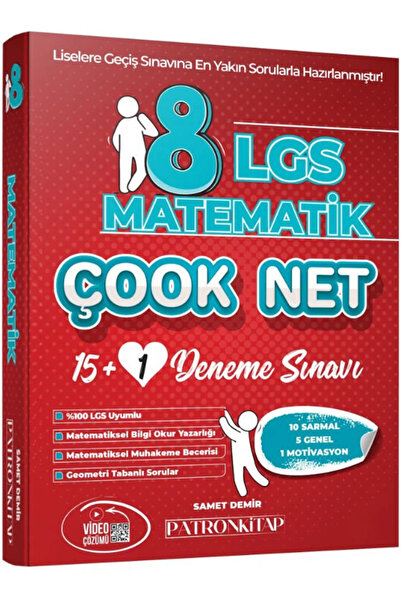 PatronKitap KOZA Patron Kitap 8.SINIF LGS Matematik Çok Net Deneme Sınavı 15+1