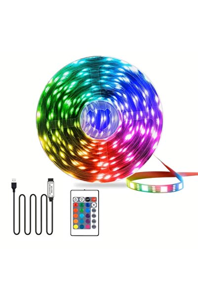 Generic LED light 4.5m color changing RGB LED light strip with 24 key remote ...