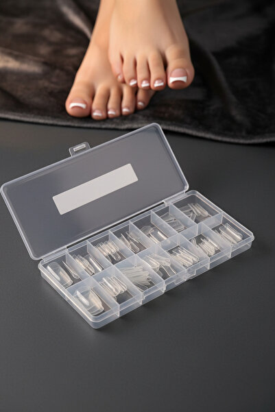 Easy Beauty Ayak Protez Tırnak Kalıbı 150 Adet 15 Farklı Boy Ayak Tırnağı Kal...