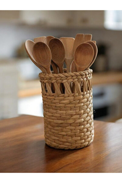 EM&MA DESİNG Wicker Spoon Holder 10X15, Kitchen/Bathroom/Living Room Organizer, Wicker Basket