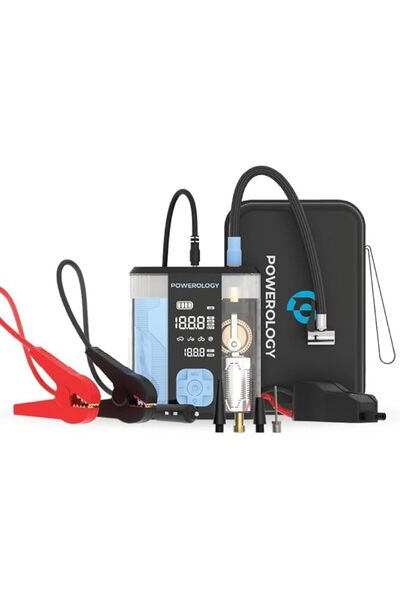 Generics Powerology 3-in-1 Utility Tool, Jump Starter, Smart 150PSI Tire Infl...