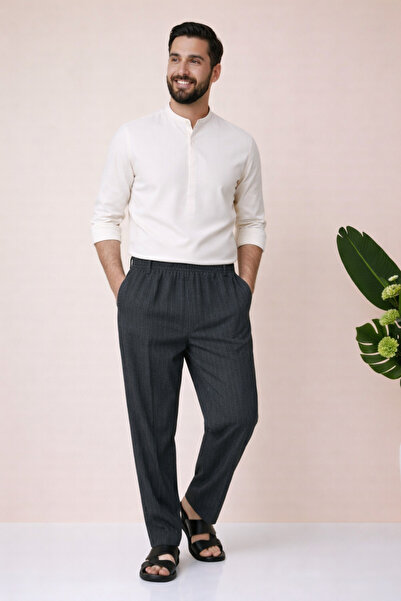 Üstün Online Hacı ve Umre İçin Günlükte Şık Kesim Rahat Kalıp Erkek Şalvar Pa...