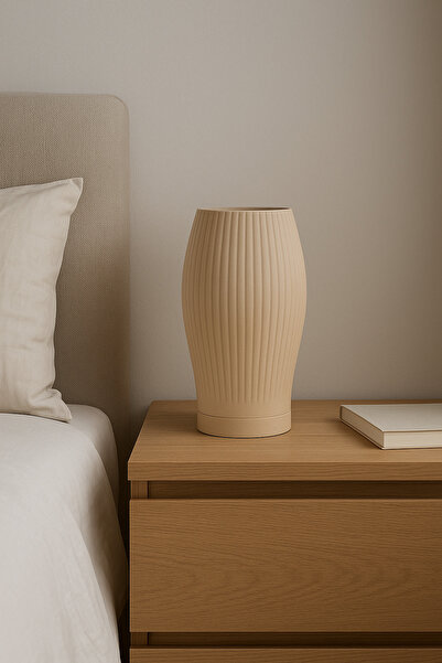 Sani lamp, NIS SТRAIGHT, PLA, 95 x 95 x 185 mm, beige, LED