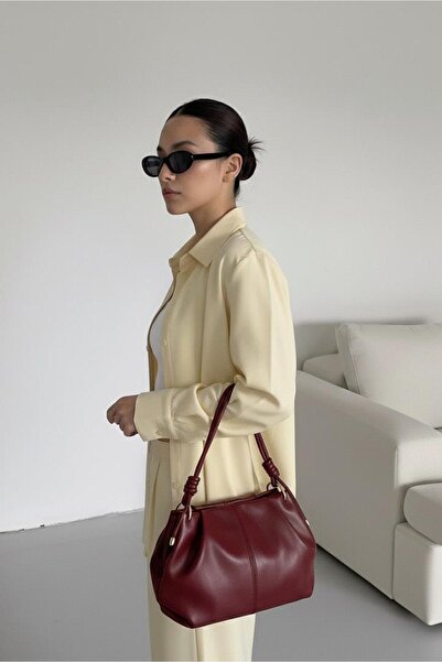 Store Brale Yumuşak Deri Kadın El Ve Omuz Çantası