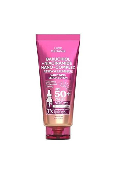 LUXE ORGANIX لوشن سيروم مبيض ومجدد ومضيء، مركب نانوي من الباكوتشويل والنياسين...