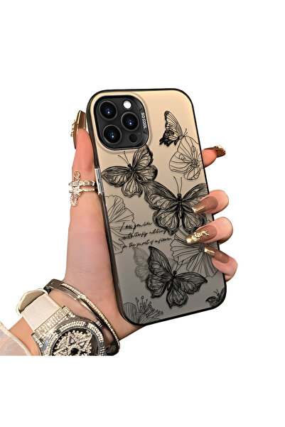 ucuc حافظة متوافقة مع هاتف iPhone 14 Pro، لون فضي مطفي، سطح لامع، حماية من ال...