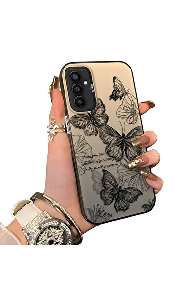 ucuc حافظة حماية من الصدمات ذات سطح لامع فضي ملون متوافقة مع هاتف سامسونج جال...