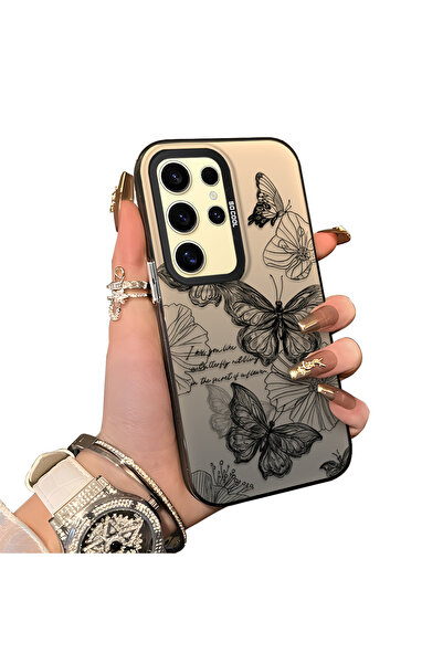 ucuc حافظة حماية من الصدمات ذات سطح لامع فضي اللون متوافقة مع هاتف سامسونج جا...