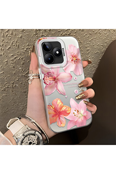 ucuc جراب Realme Note 50 4G متوافق مع نمط الزهور ذو سطح لامع غير لامع وحماية ...