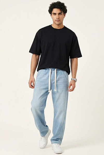 Bigdart Men's Relaxed Fit Baggy Jean Trousers 30076 - Blue