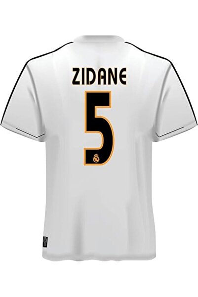 Alaturka Mix R.Madrid 03/04 İç Saha #5 Zidane Futbol Forması Retro Kısa Kollu...