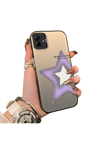 ucuc حافظة متوافقة مع هاتف سامسونج جالاكسي A03، ذات نمط نجمي، سطح لامع غير لا...