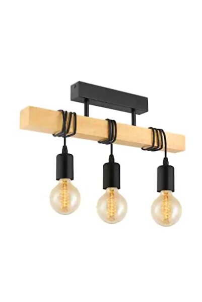 trandafi led Vintage Retro Wood Chandelier, E27, 3 Adjustable Arms