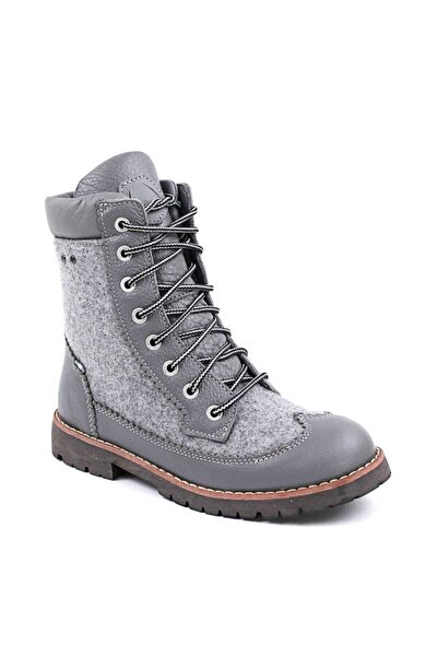 tino Women's padded boots, made of natural leather, with sewn sole 11865-GRI