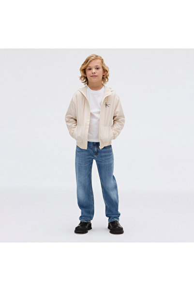 Calvin Klein Monologo Essential Çocuk Krem Rengi Ceket