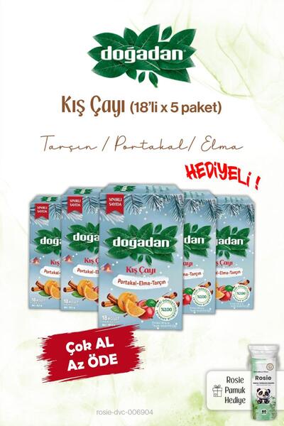 Doğadan Winter Sachet Tea 18-Pack, 5 Packs and Rosie