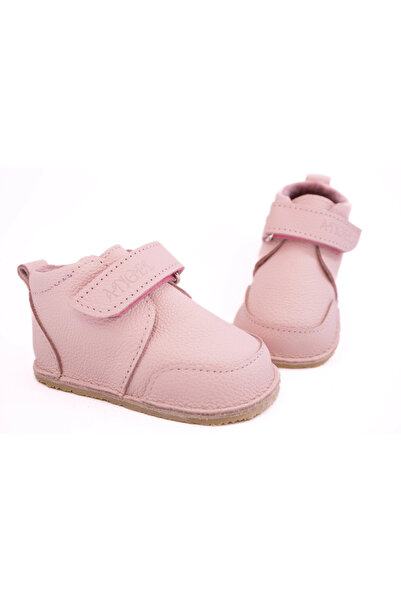 Angel Leather Barefoot Smiley Boots Pink natural leather