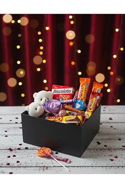 hediye 14 Şubat Sevgililer Günü Hediyesi Sevgiliye Gül,Ayıcık,Çikolata Kutusu