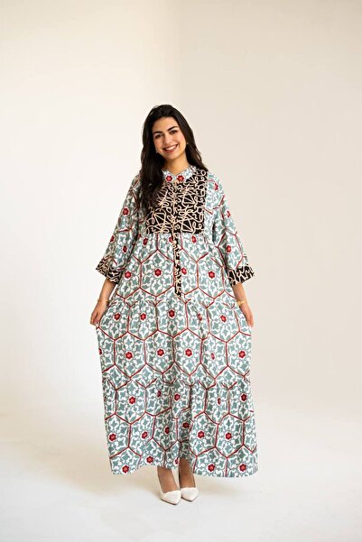 AFandina Floral Jalabiya | Luxurious design and wide cut 55- SM