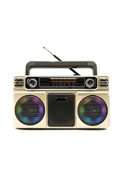 Qifit Premium Taşınabilir Masaüstü Retro Radyo & Stereo Hoparlör (AM/FM/SW + ...