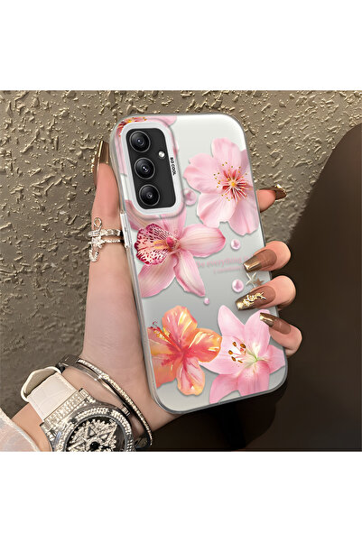 ucuc حافظة متوافقة مع هاتف سامسونج جالاكسي A34 5G، ذات نمط زهور، سطح لامع غير...