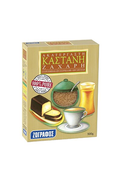 zografos Esmer Ham Kamış Şekeri (Demerara) 500 gr