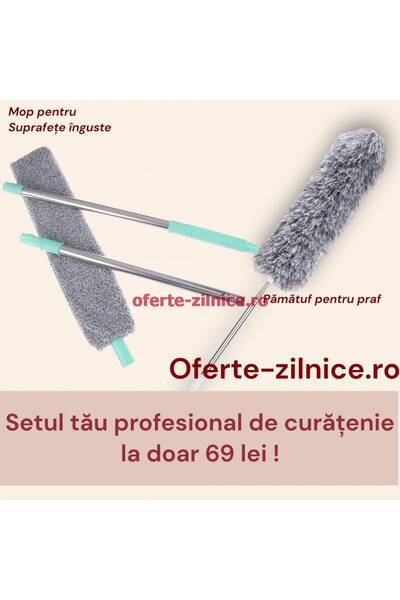 China Made Set de curățare - praf + mop pentru suprafețe înguste