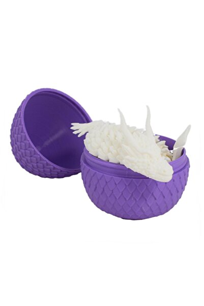 Sani Φιγούρα Sani, Δράκος σε Αυγό 90 x 115 mm, Μωβ, Λευκό