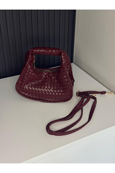 JASECO Kadın Boğumlu Saplı Örgü Detaylı Şık Gece Ve Gündüz Çantası