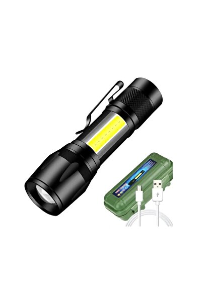 Generic مصباح يدوي LED ساطع قابل لإعادة الشحن عبر منفذ USB.