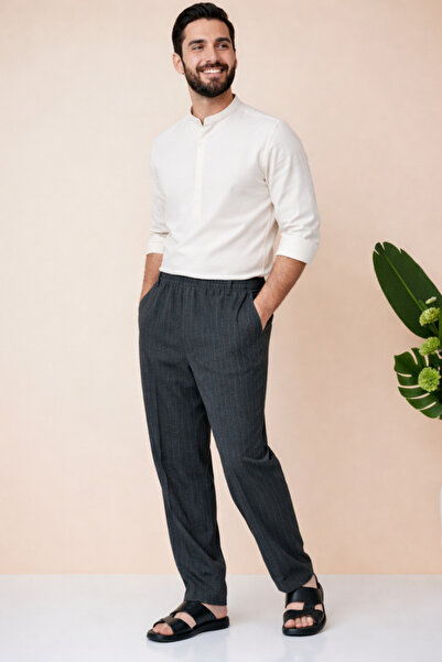 Üstün Online Hacı ve Umre İçin Günlükte Şık Kesim Rahat Kalıp Erkek Şalvar Pa...