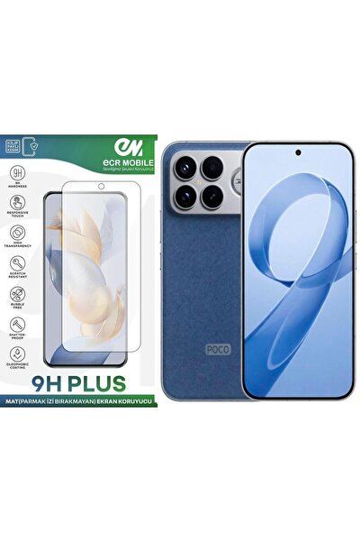 Ecr Mobile Poco F8 Ultra ile Uyumlu Mat 9H Nano Ekran Koruyucu Parmak İzi Bır...