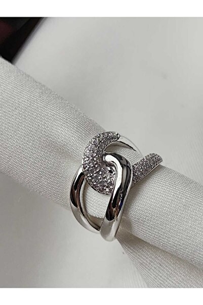 ZÜLİSCH Steel Ring Cross Model Silver Color Zircon Stone Xuping Original Qual...