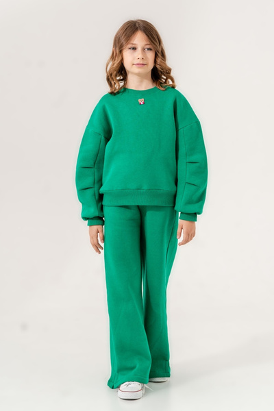 GİYİCEM TEKSTİL Κοριτσίστικο Σετ Φόρμας με Λεπτομέρεια Αρκουδάκι και Λαιμόκοψ...