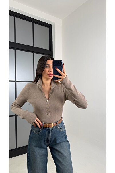 La Perla Boutique dik yaka çıtçıtlı triko kazak