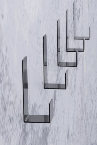 Güneş Krom Dekorasyon Gkd 5 Pieces Metal Black Adhesive Hanger Behind Door Robe Hanger Kitchen Hanger Bathroom Hanger