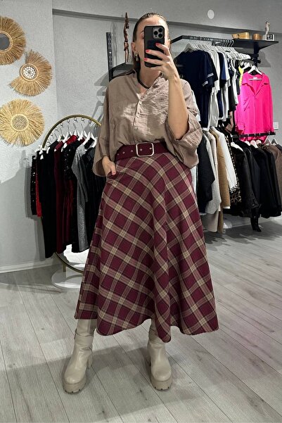 lady special Καρό φούστα με σχέδιο