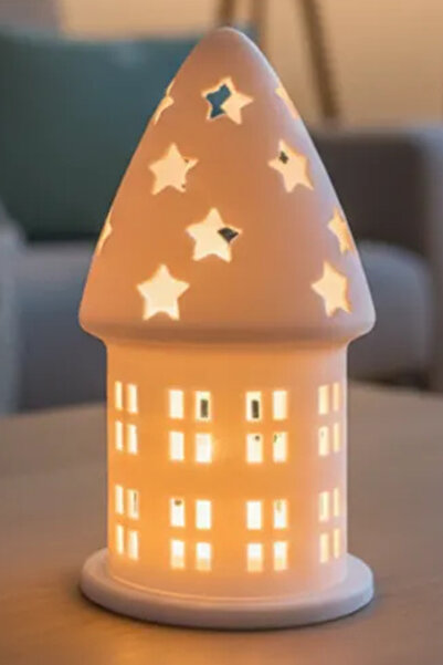Genç 3D Yıldız Desenli Kule Tealight Mumluk | Starry Tower Tealight Holder | ...