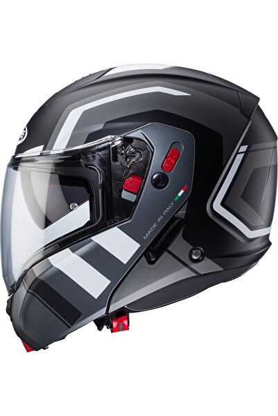 Caberg Motosiklet Kaskı Horus X Çene Açılır Güneş Vizörlü Siyah-Gri Kask