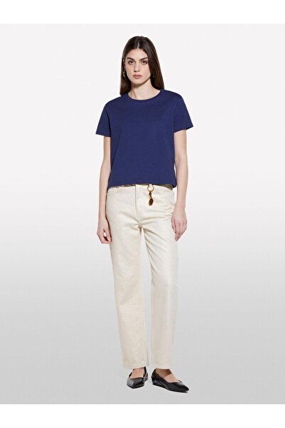 Sisley Women's 100% Cotton Shirred Sleeveless V-Neck Blouse 325P5Ho1Lq08X-Sis074