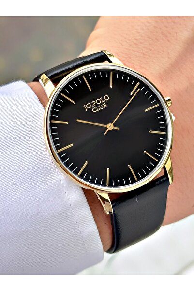 JG. Polo Club Special Design Black Color 5 Atm Water Resistant Steel Case Men...