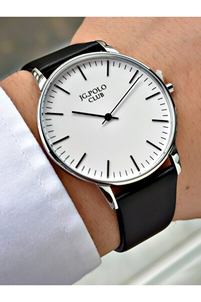 JG. Polo Club Special Design Black-White Color 5 Atm Water Resistance Steel C...