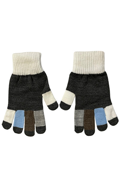 LİNOTTİ Boys' Color Block Winter Gloves Knitted